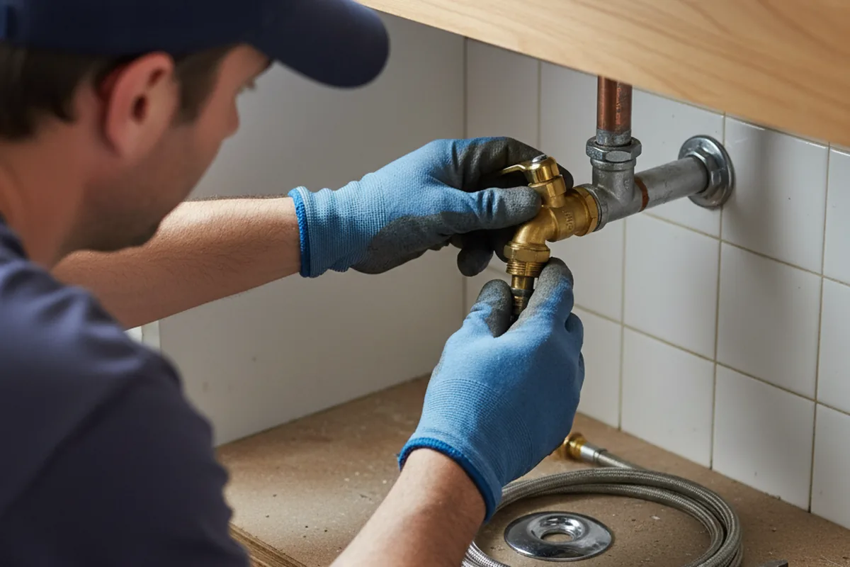 Shutoff valve and fitting work during Faucet and Fixture Repair in Chatham